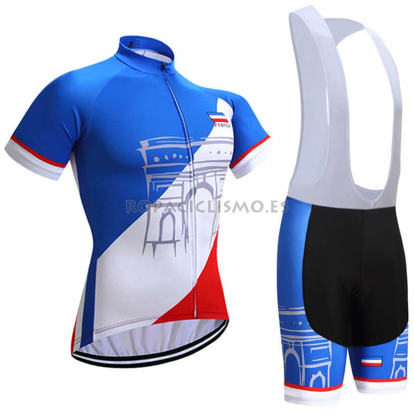 2018 Maillot Francia Tirantes Mangas Cortas